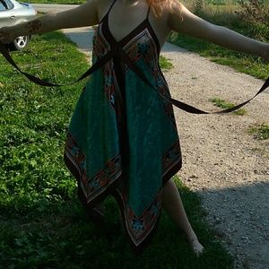 NWOT free size handkerchief hem dress